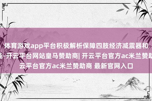 体育游戏app平台积极解析保障四肢经济减震器和社会空隙器的功能-开云平台网站皇马赞助商| 开云平台官方ac米兰赞助商 最新官网入口